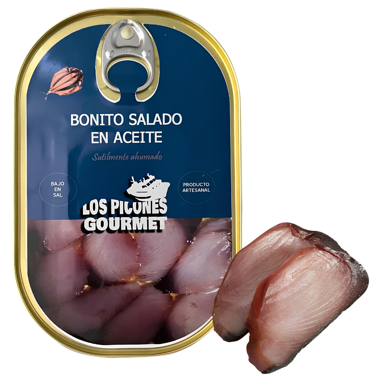 Bonito Salado Ahumado en Aceite de Oliva I Lata 120 gramos.