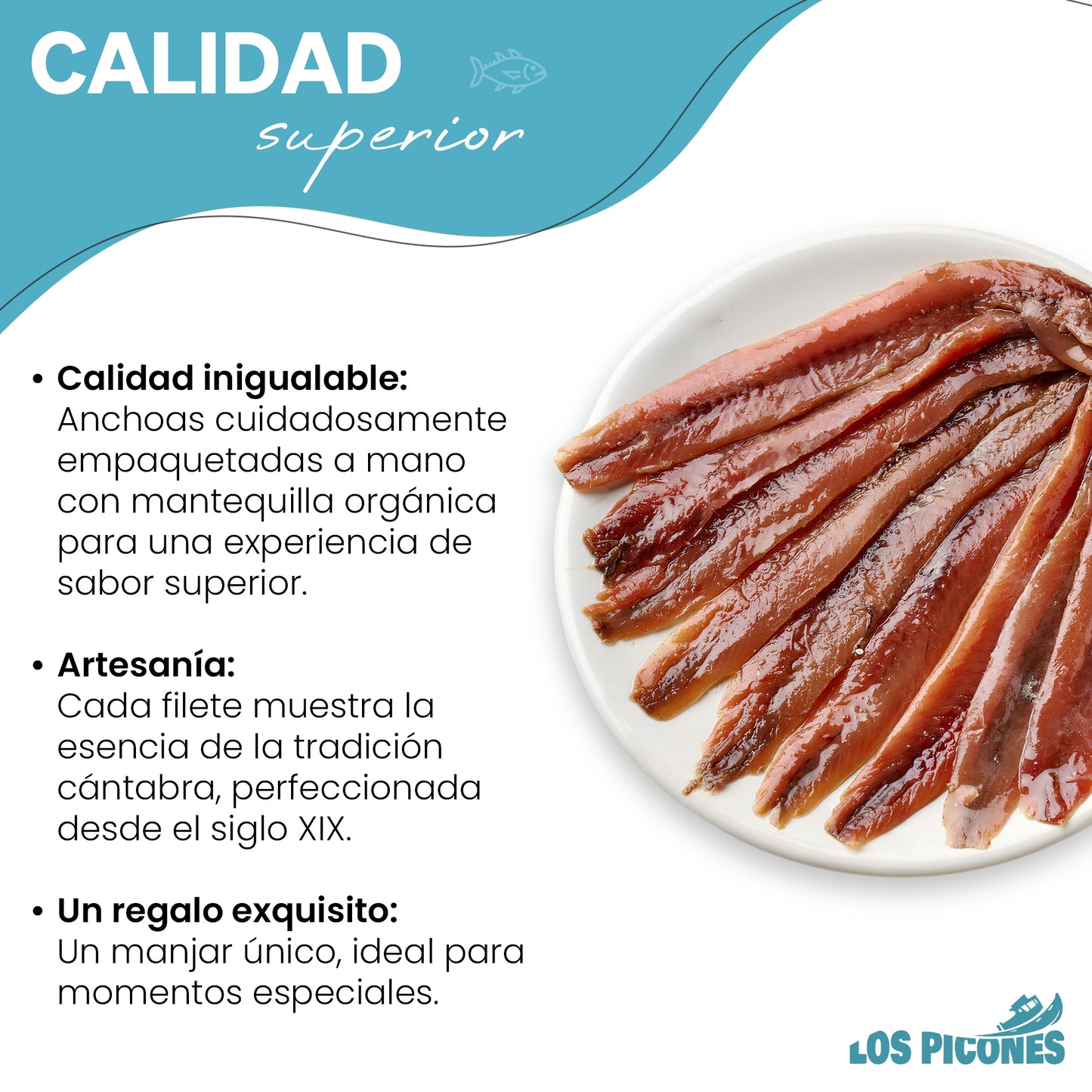 Pack Premium I Cesta Variada Productos Gourmet I Lata Hansa Anchoas Revilla I Ijada de Atún I Sardinas Ahumadas I Anchoas del Cantábrico Premium.