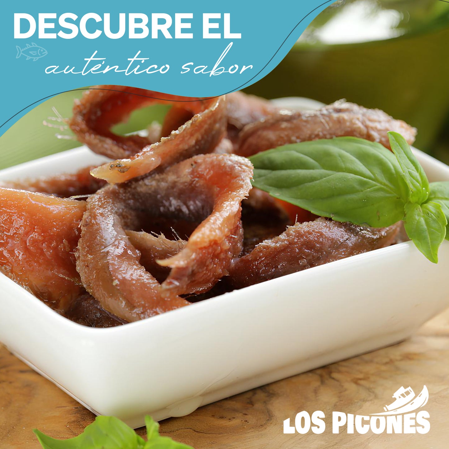 Anchoas del Cantábrico en Mantequilla Líquida Ecológica I Lata 100 gr./12 filetes.