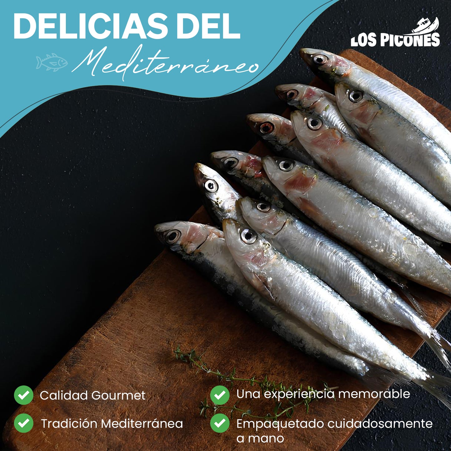 Sardinas Ahumadas en Aceite de Oliva I Lata 115 gramos / 6 Lomos I Sardinas Anchoadas.