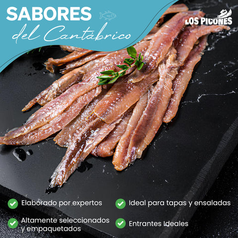 Anchoas del Cantábrico Premium en Aceite de Oliva I Lata 100 gr. / 10 filetes.